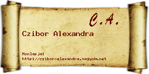Czibor Alexandra névjegykártya