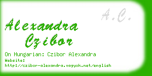 alexandra czibor business card